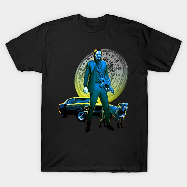 John Wick - Lone Hitman and Cub T-Shirt by Montes